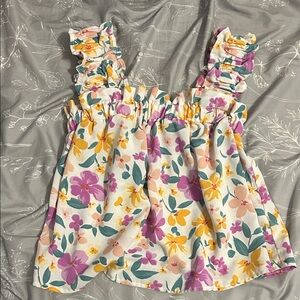Mine Floral Ruffle Tank Top - Multicolor